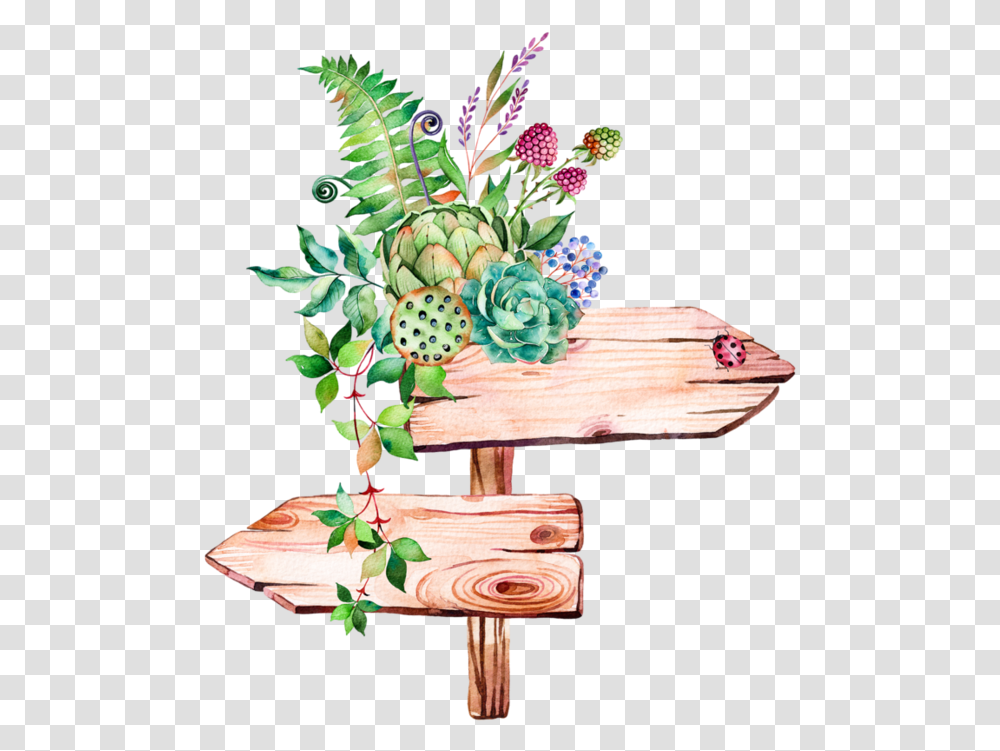 Watercolor Succulent Clipart, Floral Design, Pattern, Wood Transparent Png