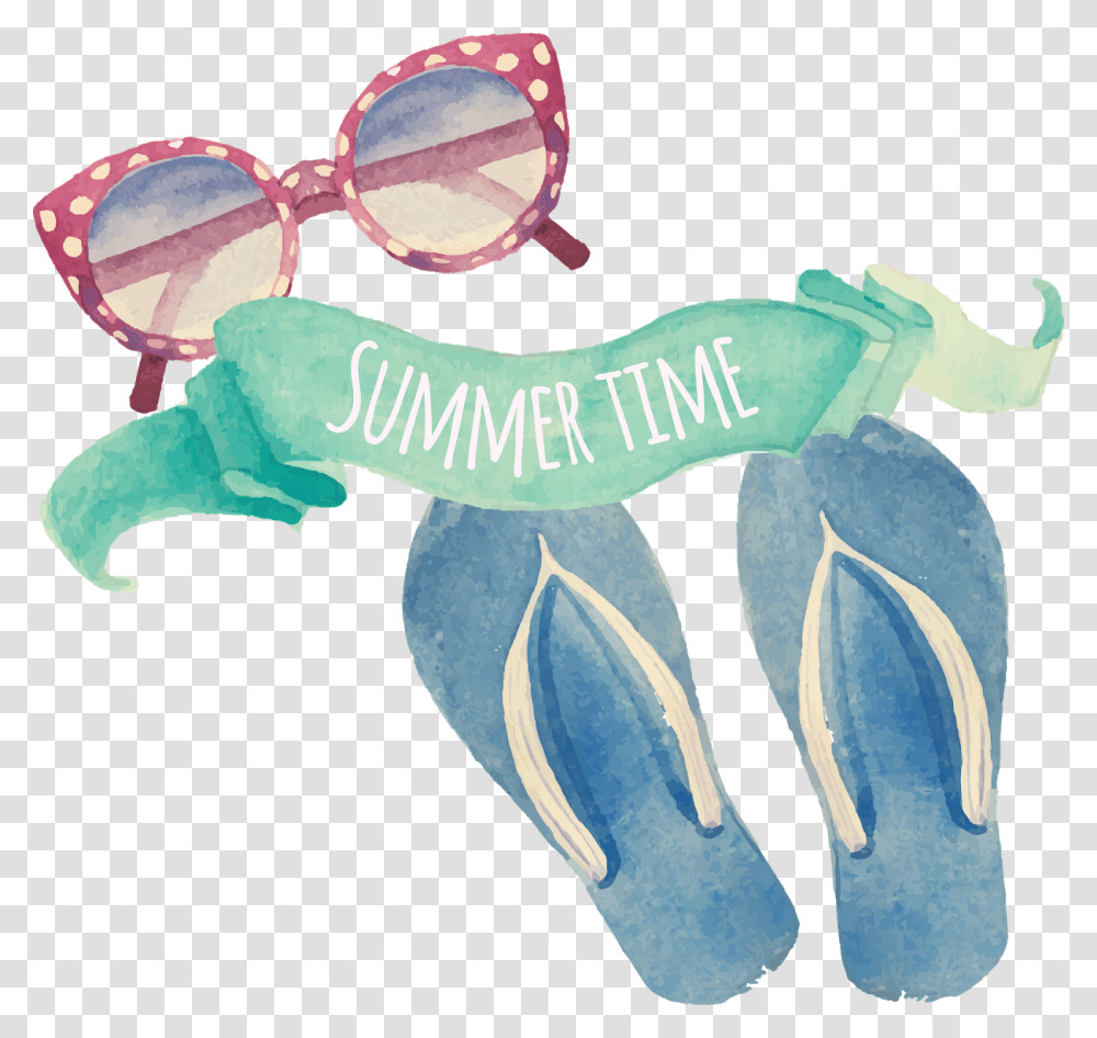 Watercolor Summer Illustration, Goggles, Accessories, Accessory Transparent Png
