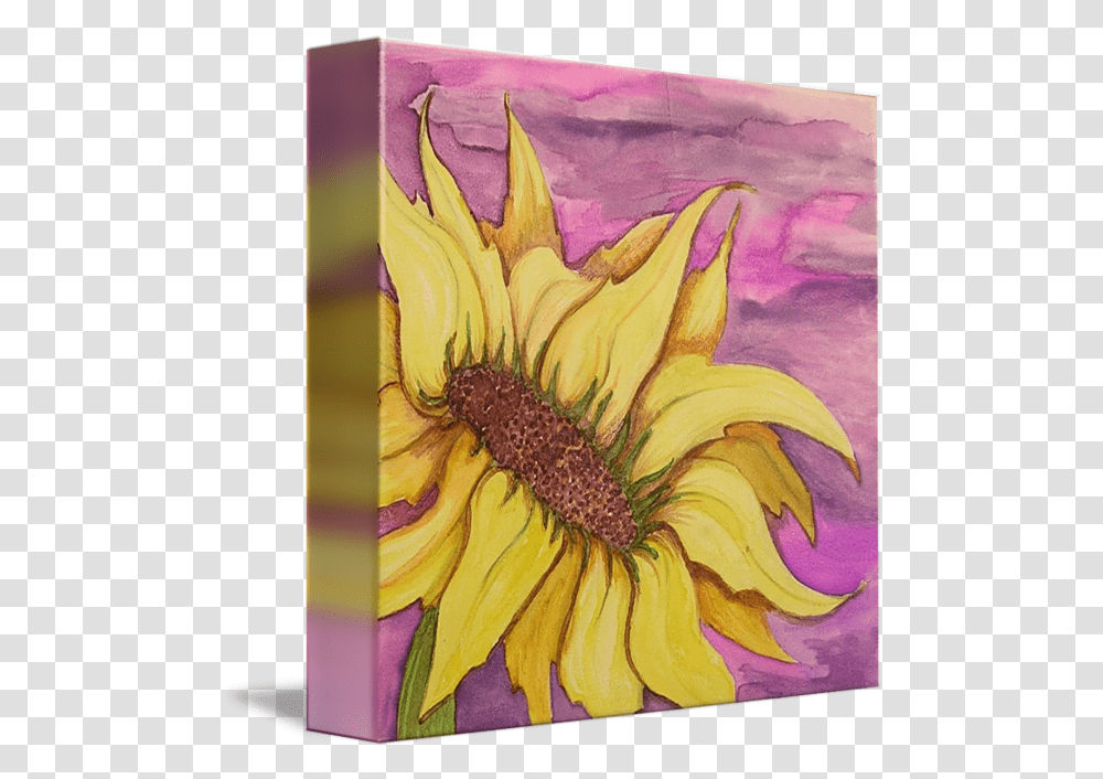 Watercolor Sunflower By Deb Gauthier Sunflower, Canvas, Plant, Painting, Art Transparent Png