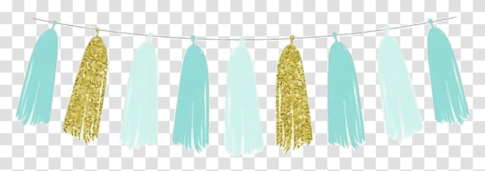Watercolor Tassels Banner Pennant Bunting Teal Clothes Hanger, Plant, Food, Apparel Transparent Png