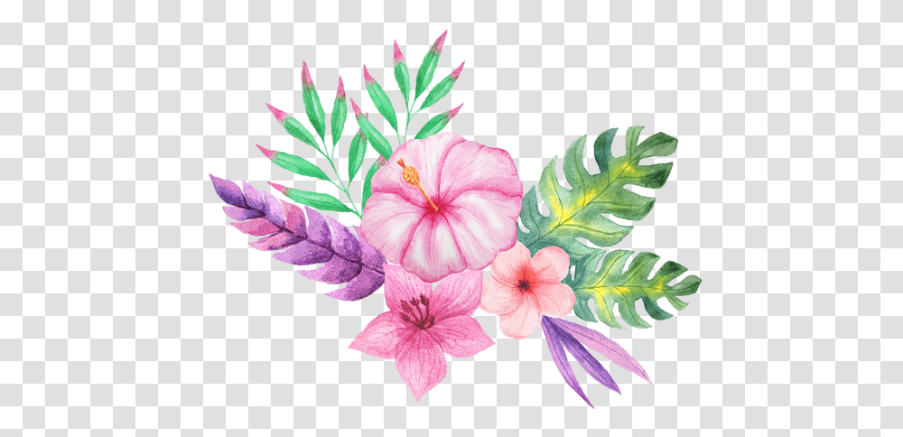 Watercolor Tropical Flower Bible Verse For Godly Woman, Geranium, Plant, Blossom, Leaf Transparent Png
