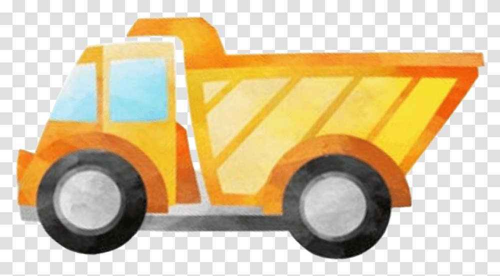 Watercolor Truck Dumptruck Dump Sticker By Stephanie School Bus, Tire, Vehicle, Transportation, Wheel Transparent Png