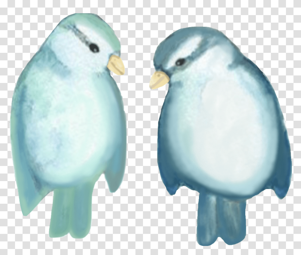 Watercolor Two Bird Blue, Animal, Canary, Dove, Pigeon Transparent Png