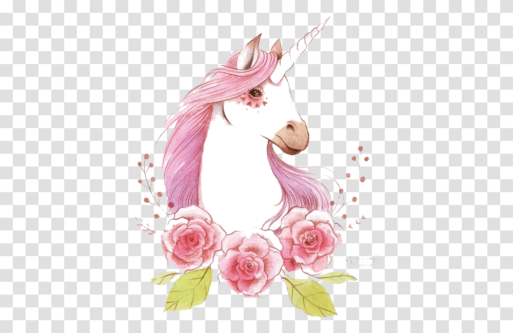 Watercolor Unicorn, Plant, Flower Transparent Png