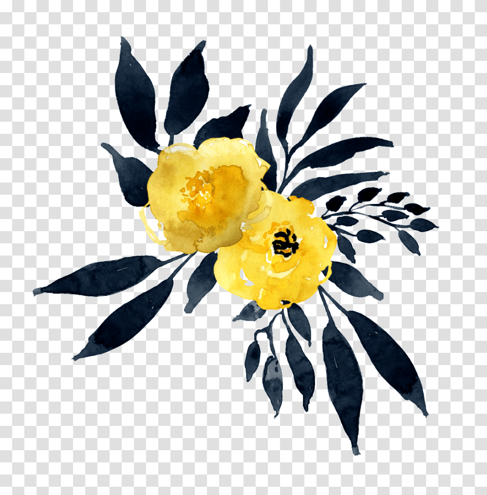 Watercolor Yellow Flower Free Download Vector, Floral Design, Pattern Transparent Png