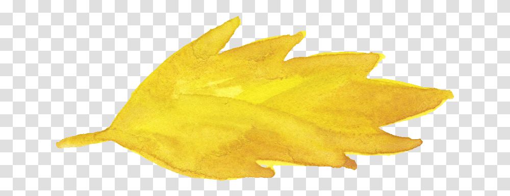 Watercolor Yellow Leaf Onlygfxcom Watercolor Yellow Leaves, Plant, Maple Leaf, Bird, Animal Transparent Png