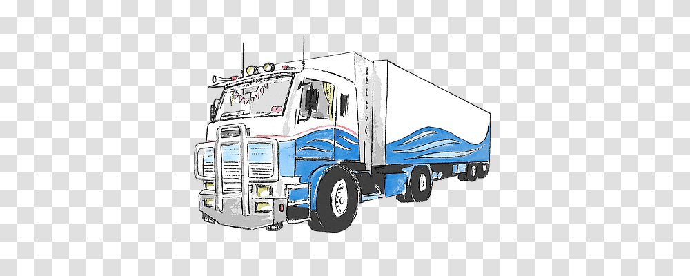 Watercolour Transport, Truck, Vehicle, Transportation Transparent Png