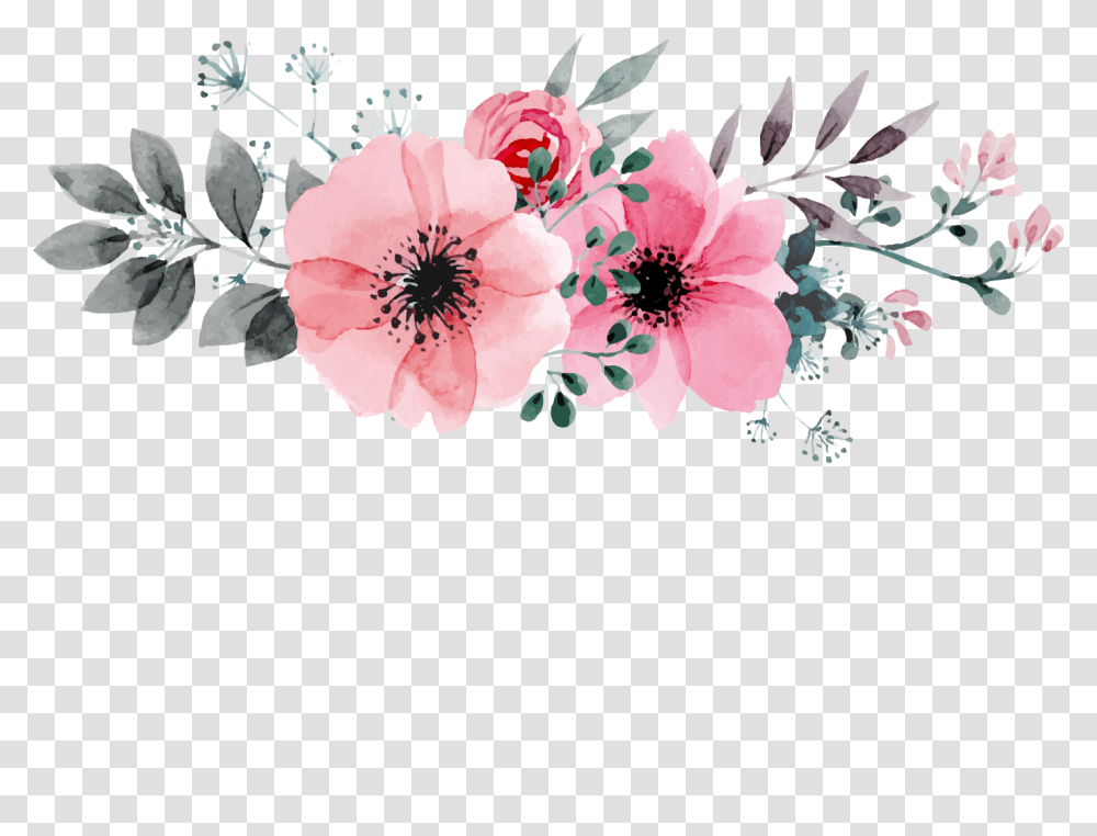 Watercolour Clipart Vector Watercolor Flowers, Floral Design, Pattern, Plant Transparent Png
