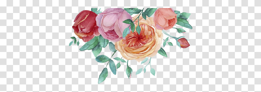 Watercolour Flower Hand Painted Watercolor Flowers Frame, Plant, Blossom, Rose, Peony Transparent Png