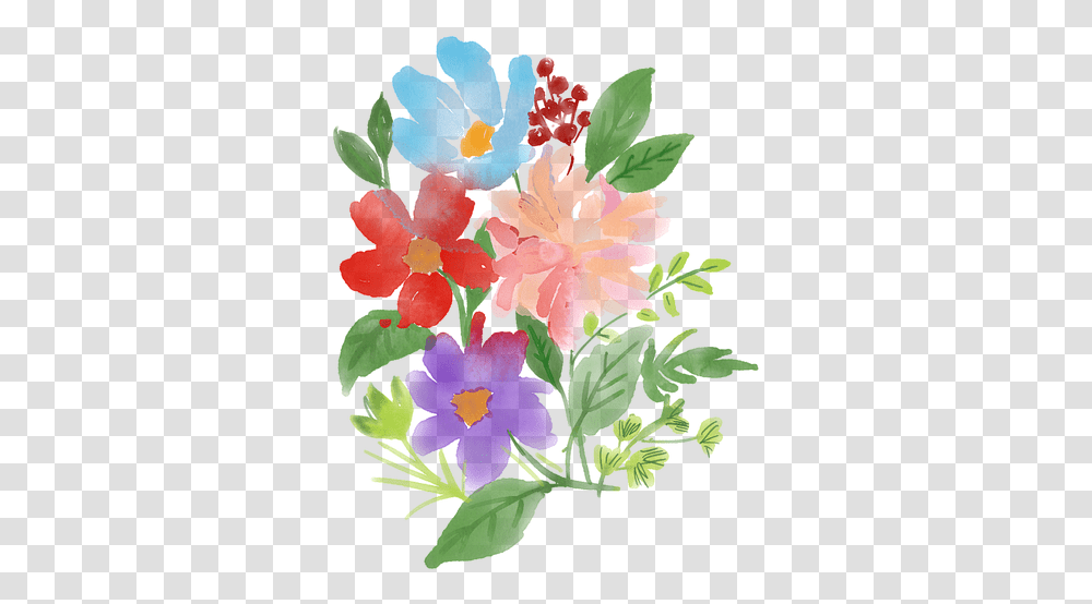 Watercolour Flowers Bouquet Spring Free Image On Pixabay Printemps Aquarelle Fleur, Graphics, Art, Floral Design, Pattern Transparent Png