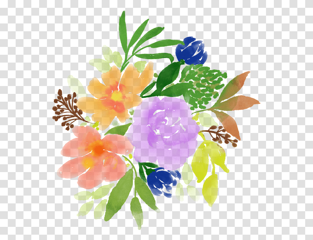 Watercolour Flowers Spring Watercolor Nature Floral Watercolor Painting, Floral Design, Pattern Transparent Png