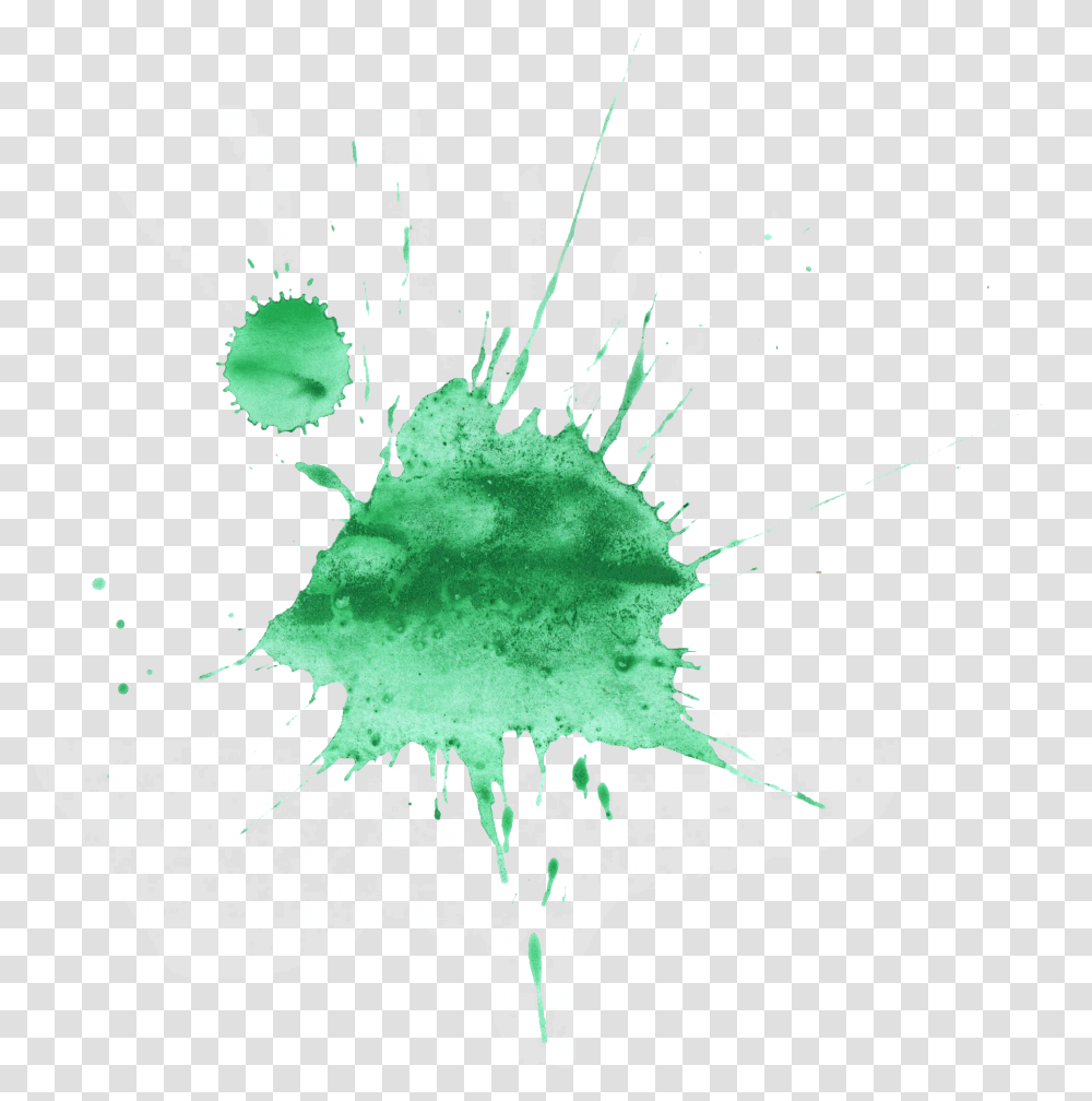 Watercolour Green Paint Splatter, Outdoors, Nature Transparent Png