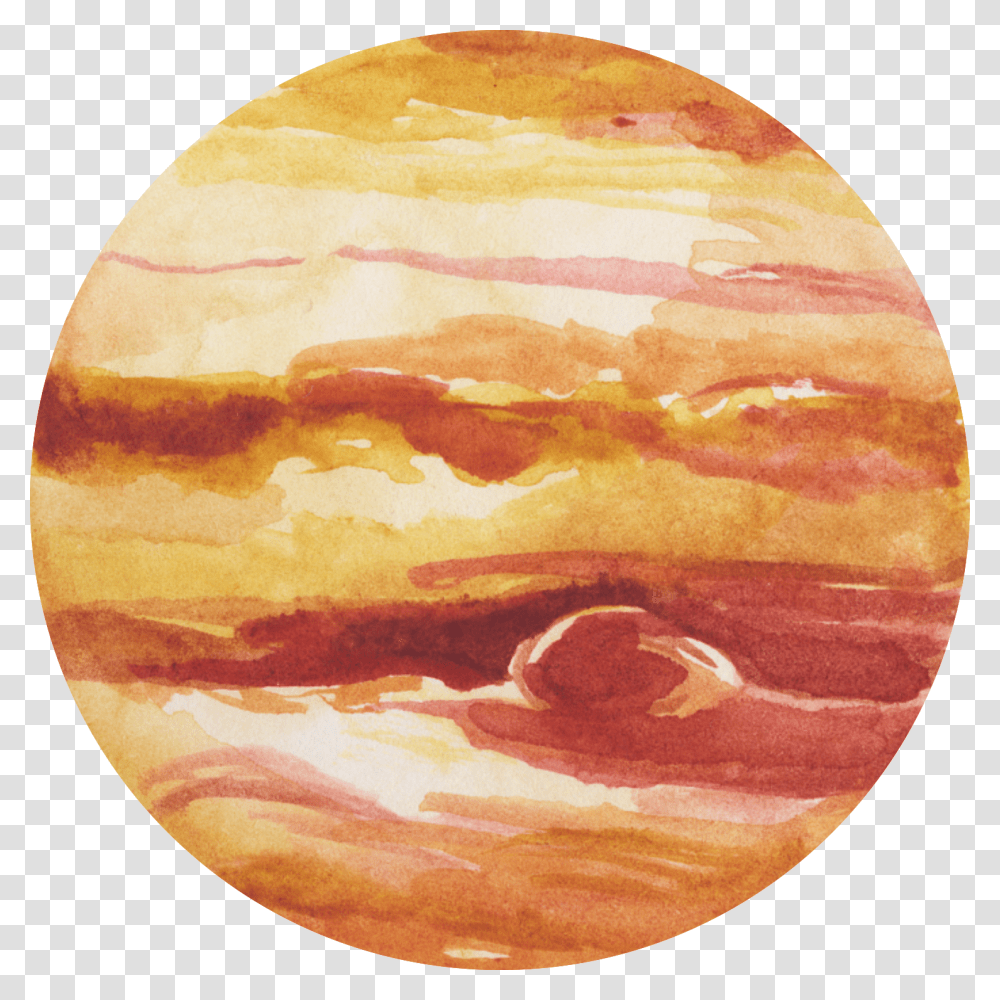Watercolour Jupiter Background Watercolor Planets, Outer Space, Astronomy, Universe, Pizza Transparent Png