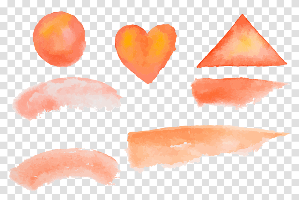 Watercolour Orange Peach Free Vector Graphic On Pixabay Watercolor Swoosh, Food, Sea Life, Animal, Peel Transparent Png