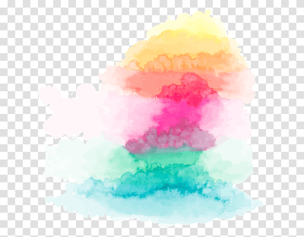 Watercolour Yellow Orange Pink Turquoise Blue Watercolor Painting, Nature, Outdoors Transparent Png