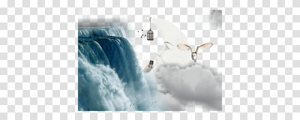 Waterfall Person, Nature, Outdoors, River Transparent Png