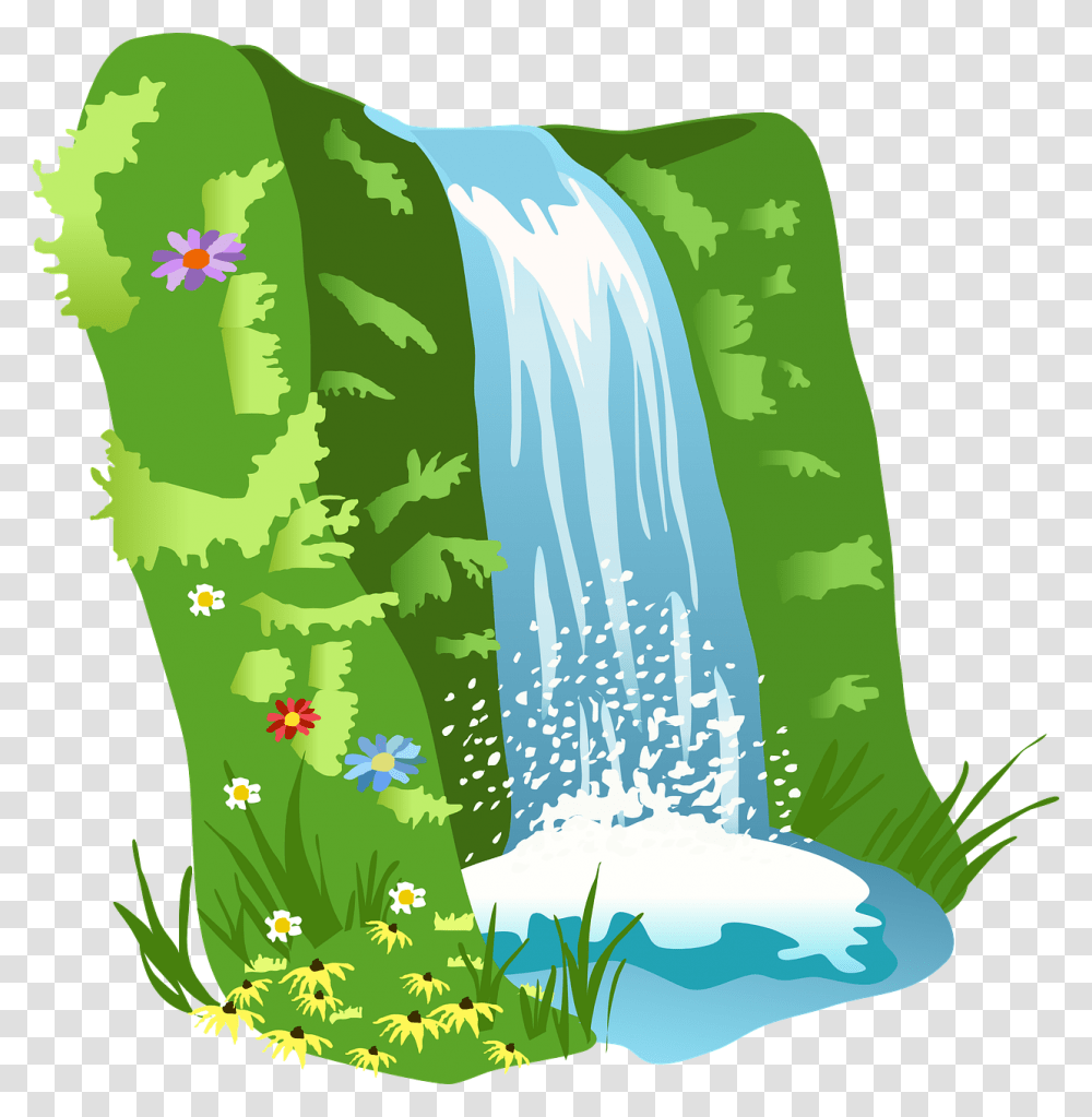 Waterfall For Kids, Cushion, Plant Transparent Png