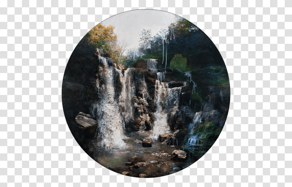 Waterfall Texture, River, Outdoors, Nature, Painting Transparent Png