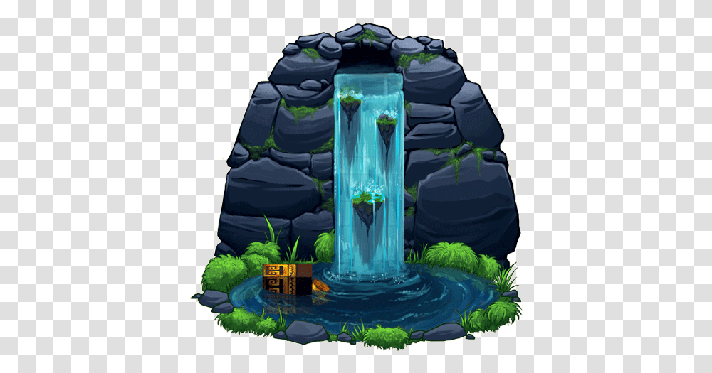 Waterfalls Drawing Animation & Clipart Free Game Waterfall Gif, Green, Animal, Invertebrate, Nature Transparent Png