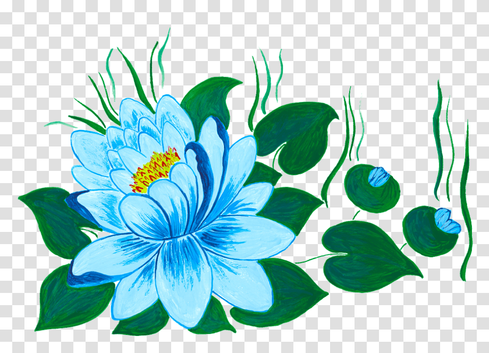 Waterlily Water Lilies Free Vector Graphic On Pixabay Nymphaea Nelumbo, Plant, Flower, Blossom, Pattern Transparent Png