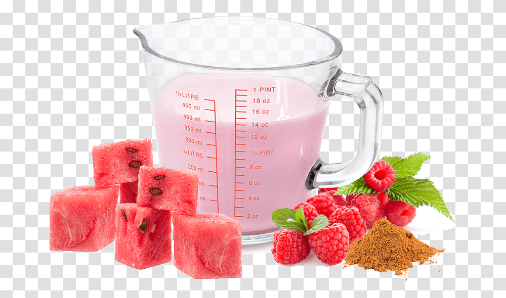 Watermelon And Berry Yogurt Strawberry, Plant, Fruit, Food, Cup Transparent Png