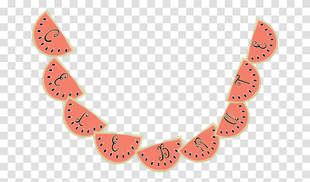 Watermelon Celebrate Banner From Mandy S Party Printables, Plant, Fruit, Food, Scissors Transparent Png