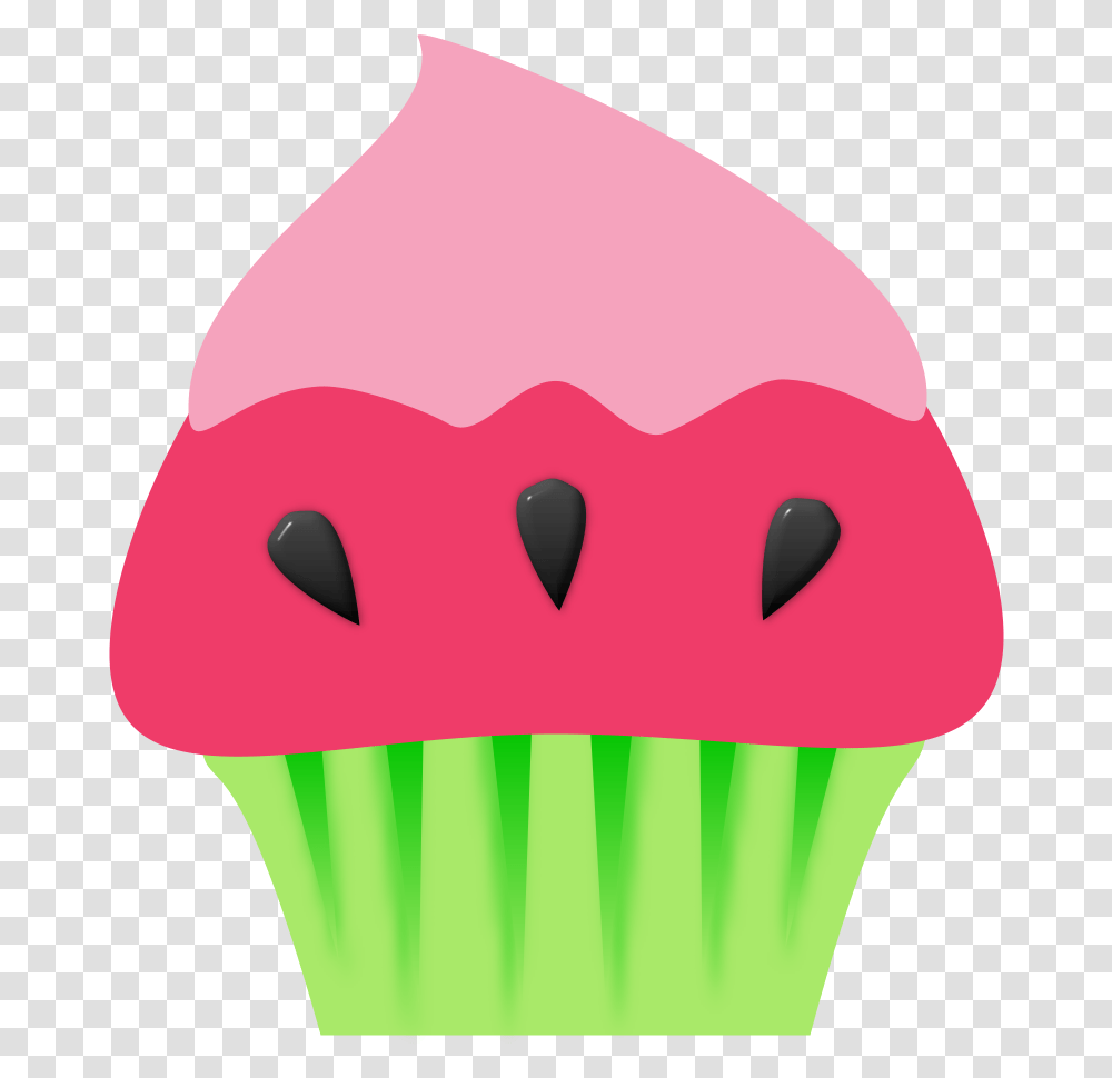 Watermelon Cupcake Clipart, Sweets, Food, Confectionery, Cream Transparent Png