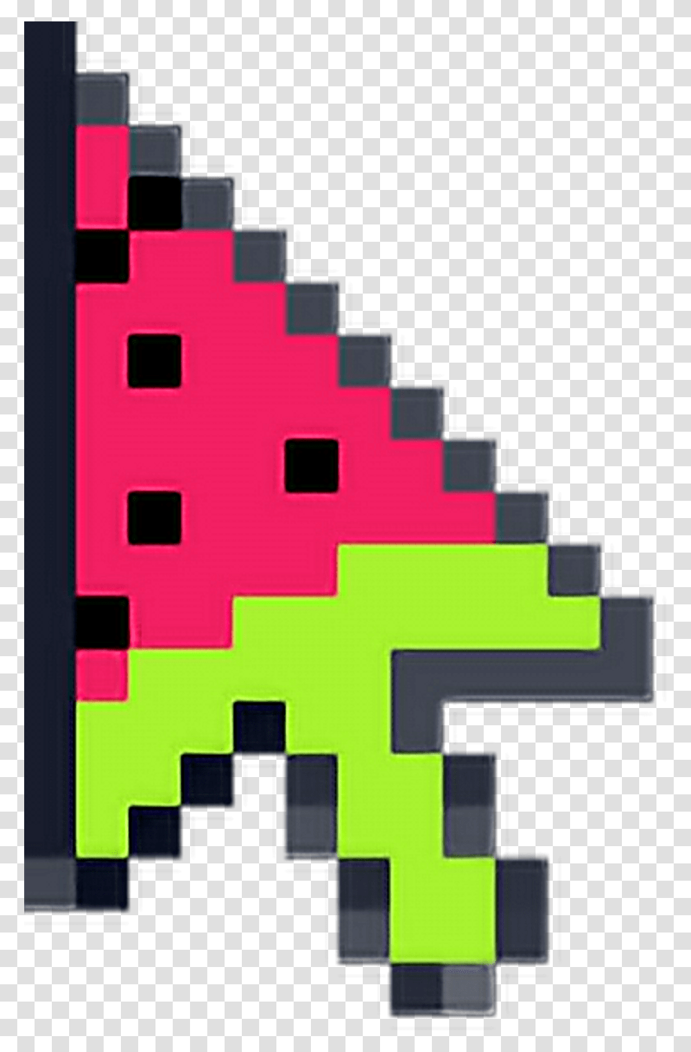 Watermelon Cursor Mousr Pixel Ftestickers Tumblr Mouse Cursor, Pac Man, Toy Transparent Png