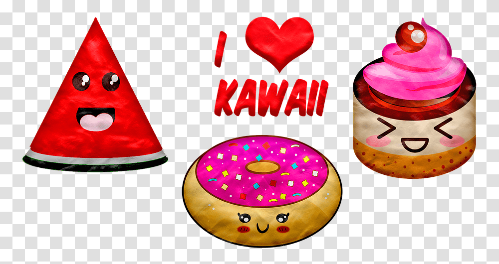 Watermelon Donut Cake Free Image On Pixabay Girly, Food, Birthday Cake, Dessert, Heart Transparent Png