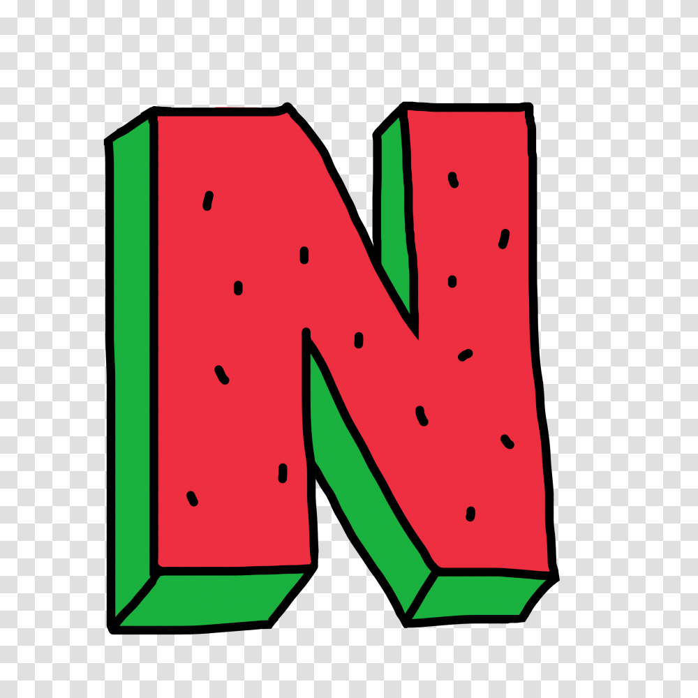 Watermelon Letter N Of Oddfuture Zumiez Fruit Alphabet, Number, Logo Transparent Png