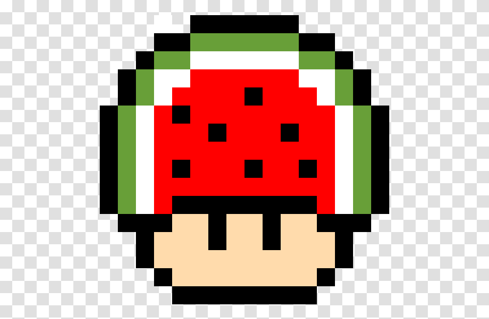 Watermelon Mushrom Clipart Pixel Art Super Mario, Pac Man, First Aid, Urban Transparent Png