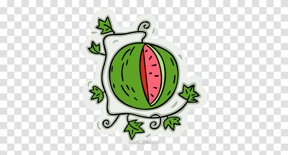 Watermelon On Vine Royalty Free Vector Clip Art Illustration, Clock Tower, Doodle, Drawing, Plant Transparent Png