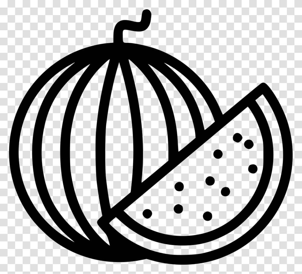 Watermelon Slice Food Plant Tree Watermelon Clipart Black And White, Fruit, Stencil, Rug, Vegetable Transparent Png