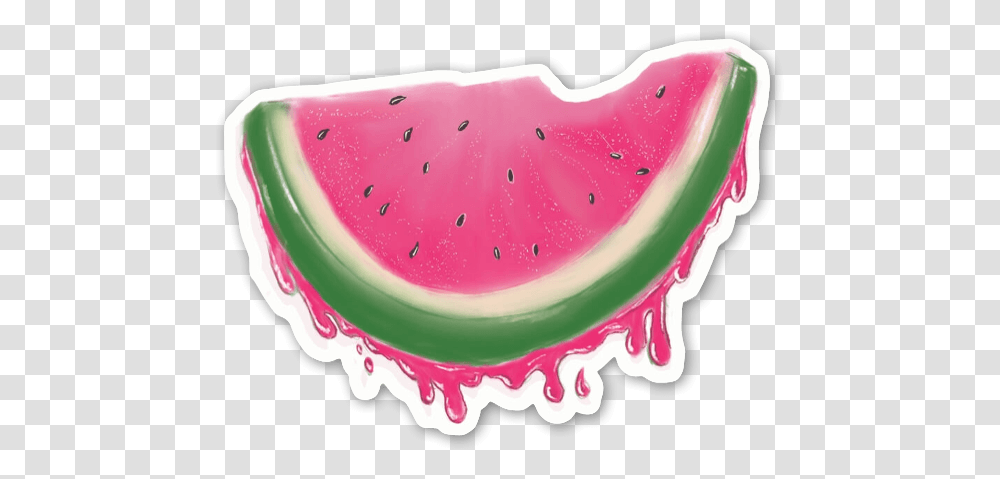 Watermelon Stickerapp Watermelon, Plant, Fruit, Food, Birthday Cake Transparent Png