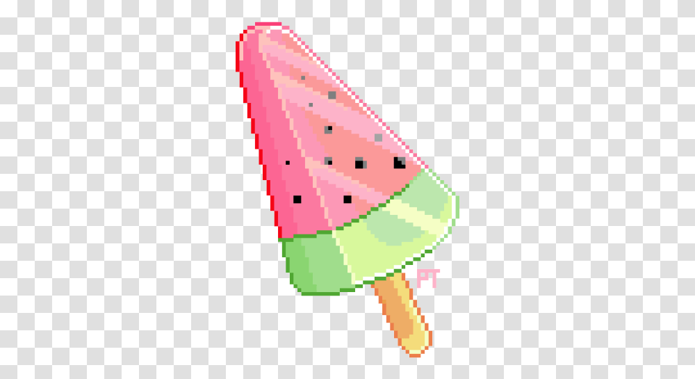 Watermelon Tumblr Kawaii Pixel Watermelon, Plant, Fruit, Food, Rug Transparent Png