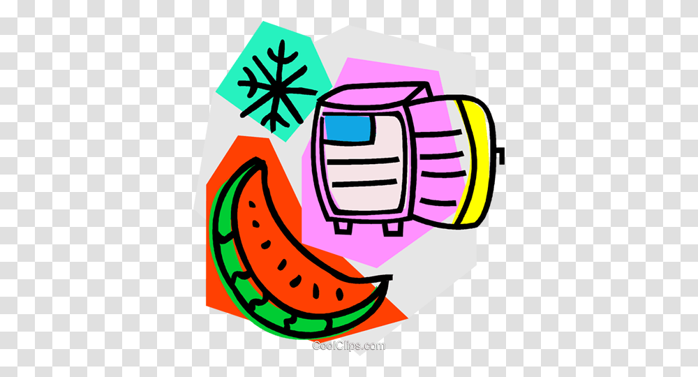 Watermelon With Refrigerator Royalty Free Vector Clip Art, Plant, Fruit, Food Transparent Png