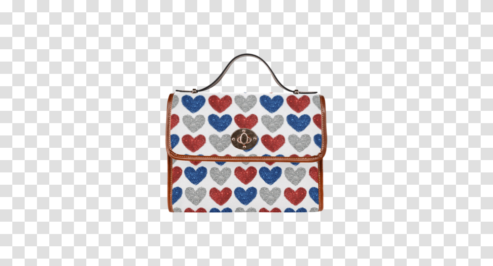 Waterproof Canvas Briefcase In Background With Hearts Of Red Blue, Purse, Handbag, Accessories, Accessory Transparent Png