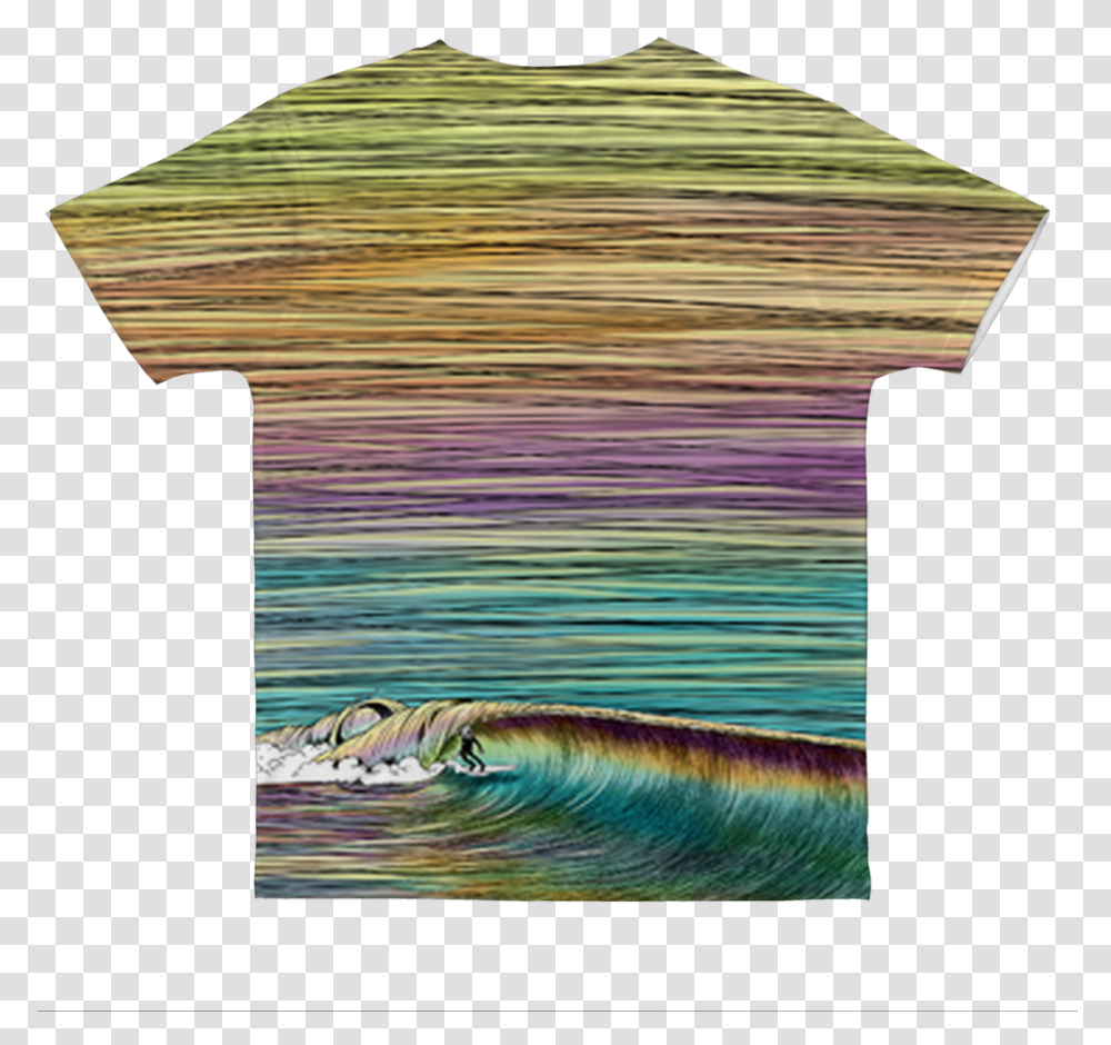 Wave Pattern 2 Classic Sublimation Adult T Shirt Sea Otter, Dye, Back Transparent Png