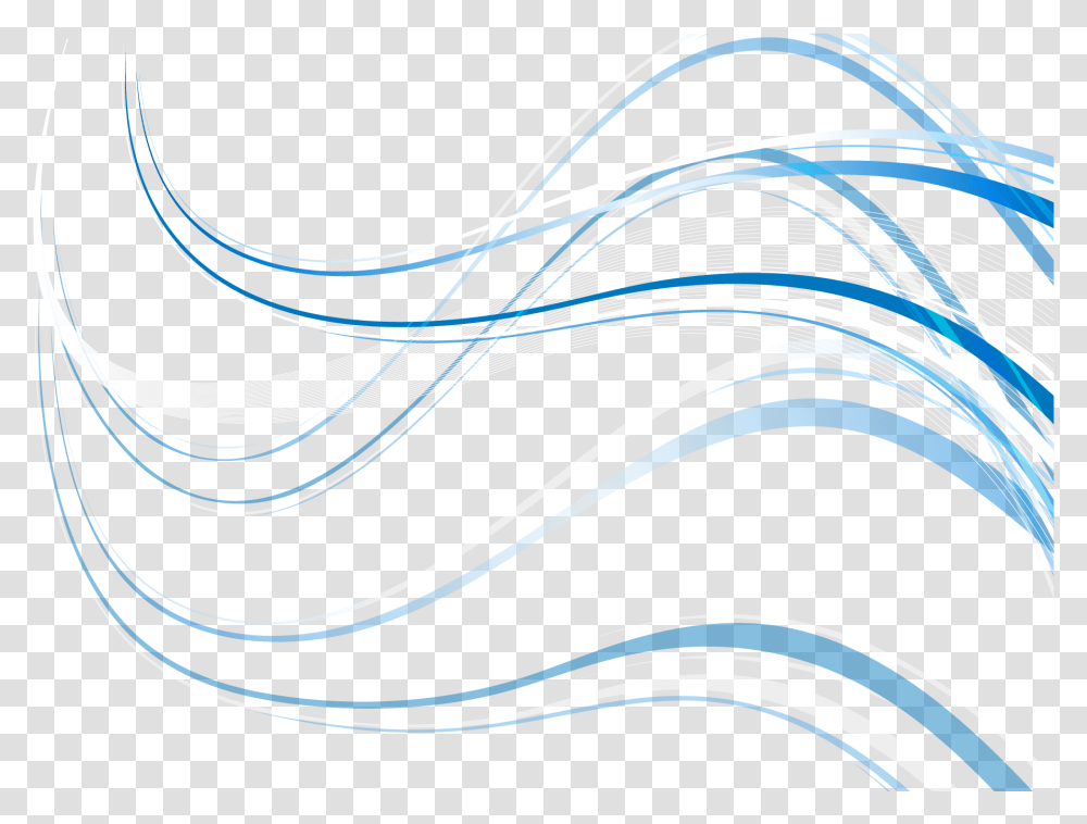 Wave Vector Blue Vectors Line, Floral Design, Pattern Transparent Png
