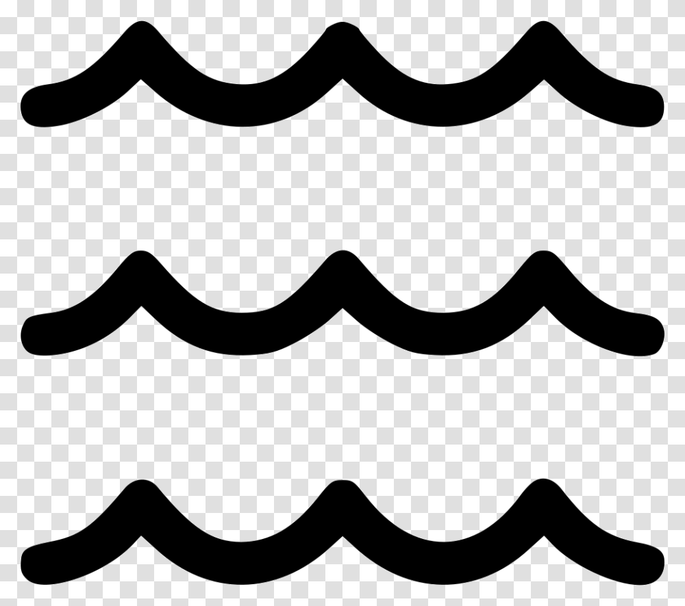 Wave Waves Ocean Sea Water Icon Free Download, Mustache, Person, Human, Stencil Transparent Png