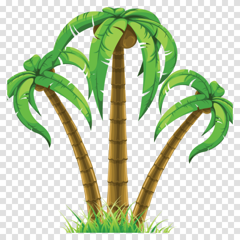Waves Clipart Palm Tree, Banana, Fruit, Plant, Food Transparent Png