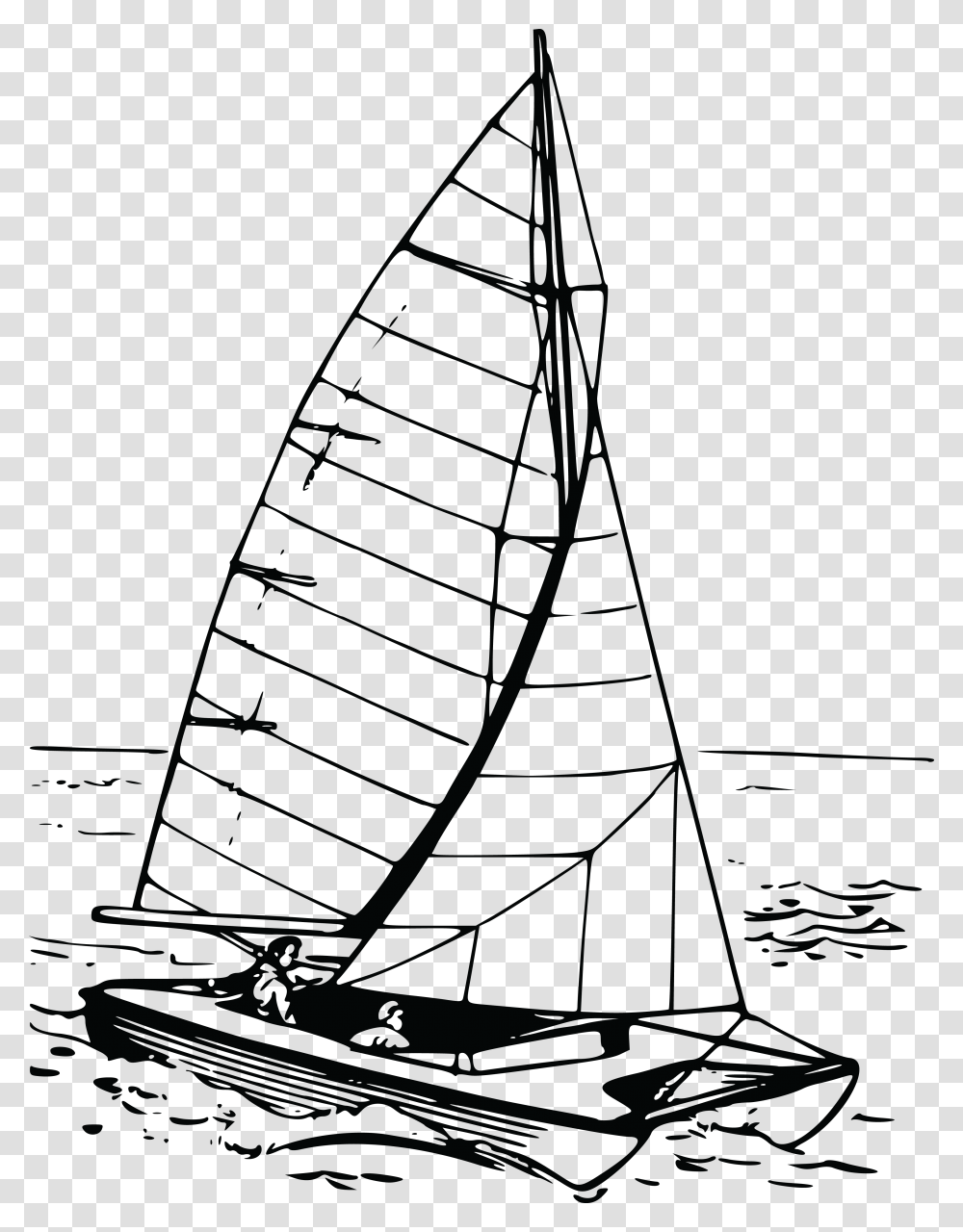 Waves Clipart Sailboat Catamaran Boat Drawing, Fashion, Evening Dress, Robe Transparent Png