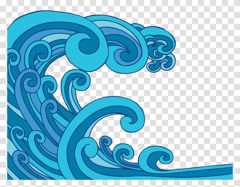 Waves Clipart Wave Japanese, Sea, Outdoors, Water, Nature Transparent Png