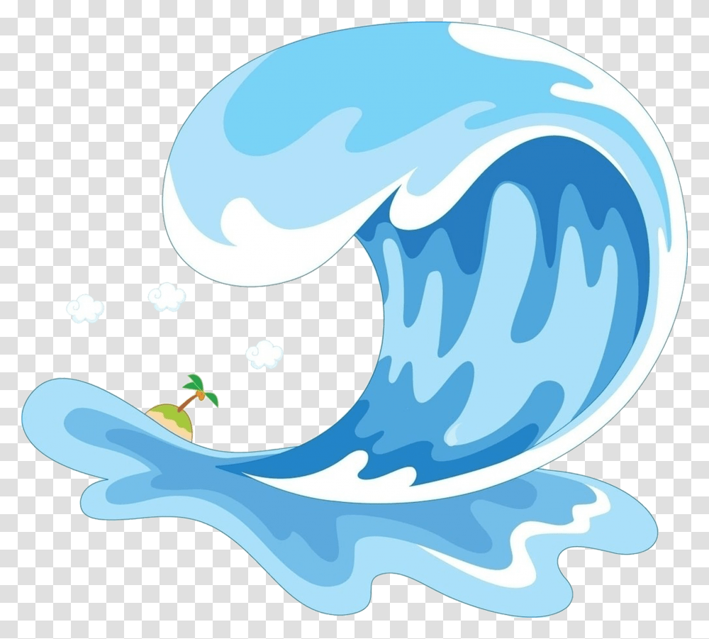 Waves Clipart Wave Sea Cartoon, Nature, Outdoors, Water Transparent Png