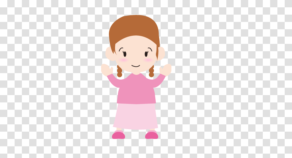 Waving A Hand Girl Girl Illustration Free Family Clip Art, Female, Baby, Kid, Face Transparent Png