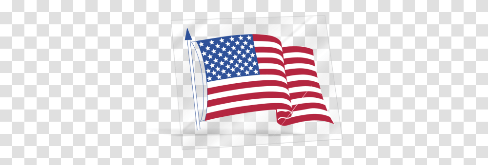 Waving American Flag Static Cling Sticker Waving American Flag Transparent Png