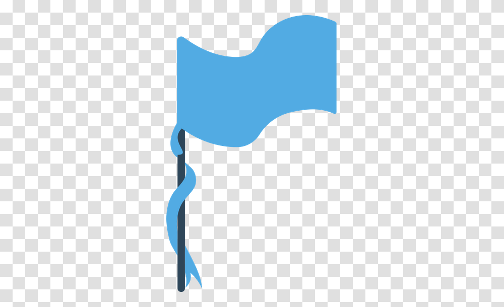 Waving Blue Flag With Ribbon Vector Icon Illustration, Silhouette, Animal, Mammal, Cushion Transparent Png