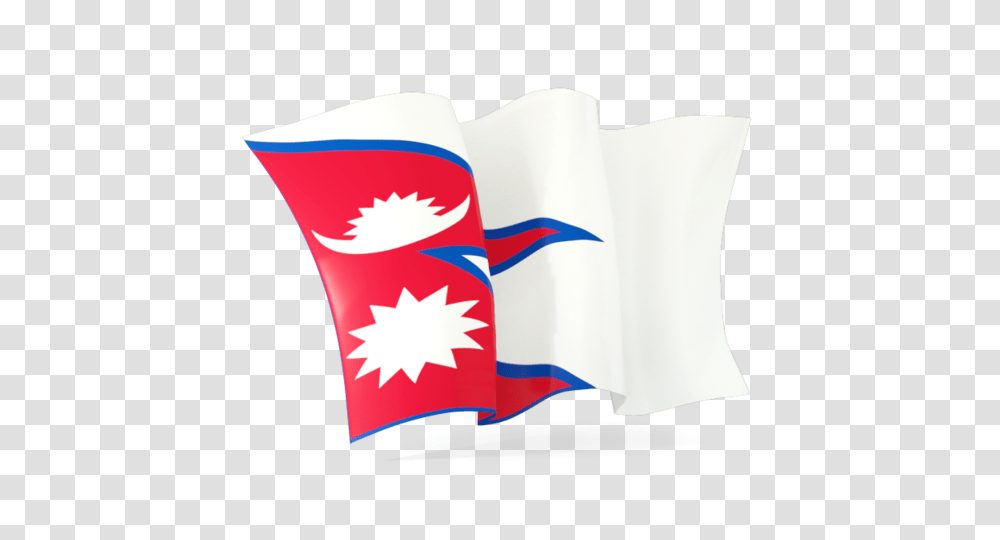 Waving Flag Illustration Of Flag Of Nepal, Hand, Cushion, Star Symbol Transparent Png
