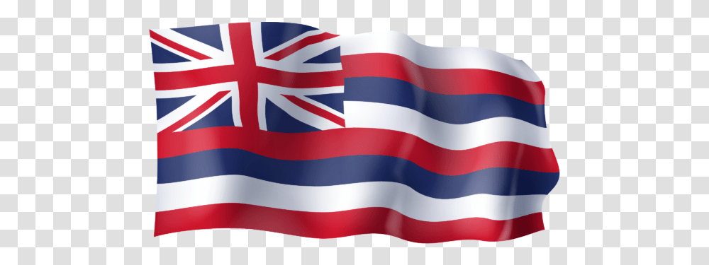 Waving Flag Of Hawaii Hawaii State Flag, Symbol, American Flag, Beverage, Drink Transparent Png