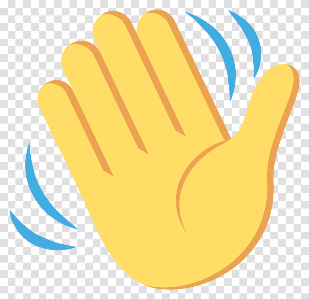Waving Hand Emoji Svg Download Waving Hand Emoji Black Background, Apparel, Watering Can, Tin Transparent Png
